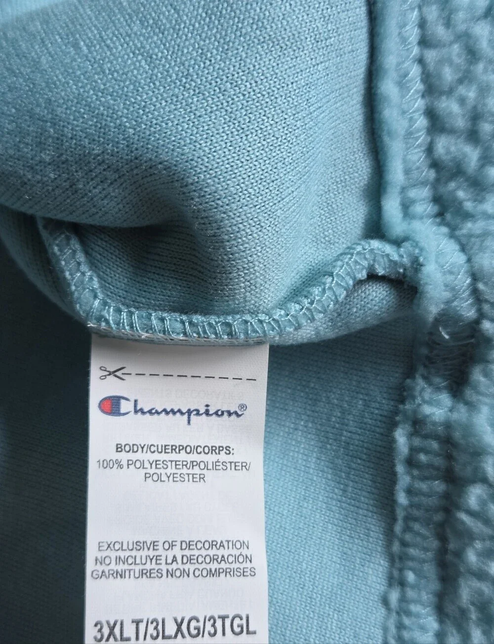 Champion Light Blue Quarter-Zip Micro Fleece Pullover